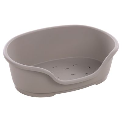 Flamingo Katzenkorb Tuck oval aus Kunststoff grau