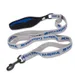 TrueLove Nylon Leine mit Neopren unterlegtem Griff grau/blau