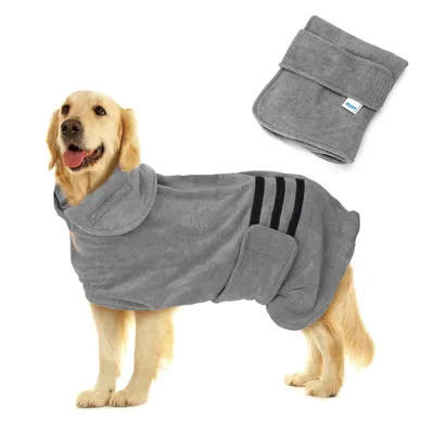 Nobleza Toalla Albornoz para Perros con Velcro