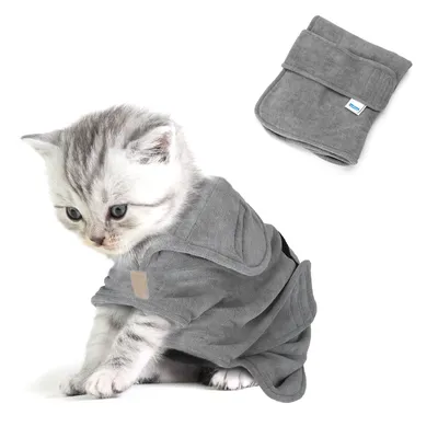 Nobleza Toalla Albornoz para Perros con Velcro