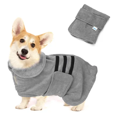 Nobleza Toalla Albornoz para Perros con Velcro