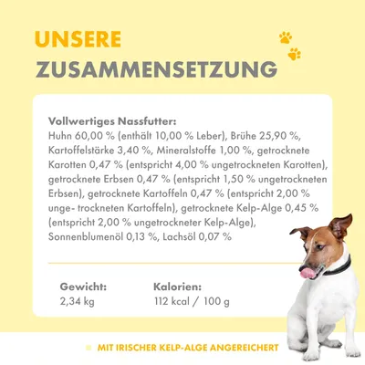 Irish Pure Hunde-Nassfutter Adult – Irisches Huhn mit Gemüse Irish Pure Hunde-Nassfutter Adult – Irisches Huhn mit Gemüse