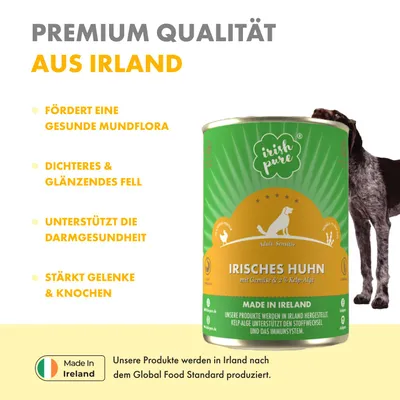 Irish Pure Hunde-Nassfutter Adult – Irisches Huhn mit Gemüse Irish Pure Hunde-Nassfutter Adult – Irisches Huhn mit Gemüse