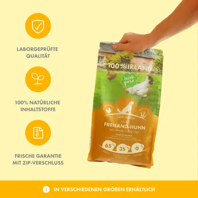 Irish Pure Hunde Adult Trockenfutter, Huhn mit Gemüse & Kelp-Alge Irish Pure Hunde Adult Trockenfutter, Huhn mit Gemüse & Kelp-Alge
