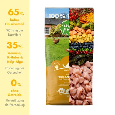 Irish Pure Hunde Adult Trockenfutter, Huhn mit Gemüse & Kelp-Alge