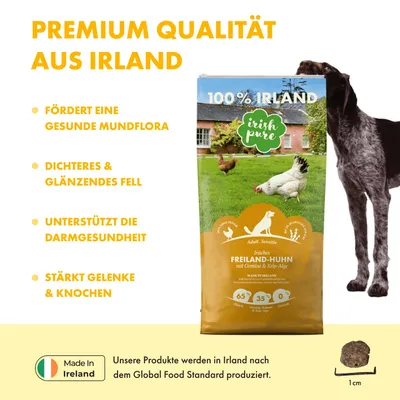 Irish Pure Hunde Adult Trockenfutter, Huhn mit Gemüse & Kelp-Alge Irish Pure Hunde Adult Trockenfutter, Huhn mit Gemüse & Kelp-Alge