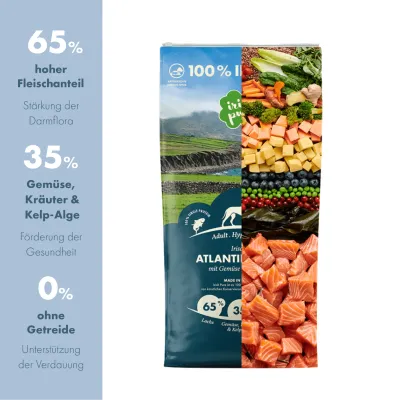 Irish Pure Hunde Adult Trockenfutter, Lachs mit Gemüse & Kelp-Alge