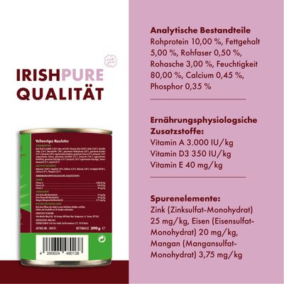 Irish Pure Hunde-Nassfutter Adult – Weiderind mit Gemüse