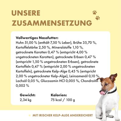 Irish Pure Hunde-Nassfutter Senior – Irisches Huhn mit Gemüse