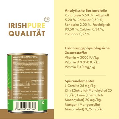 Irish Pure Hunde-Nassfutter Senior – Irisches Huhn mit Gemüse