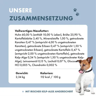 Irish Pure Hunde-Nassfutter Junior – Irisches Huhn mit Gemüse Irish Pure Hunde-Nassfutter Junior – Irisches Huhn mit Gemüse