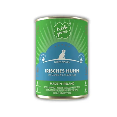 Irish Pure Hunde-Nassfutter Junior – Irisches Huhn mit Gemüse Irish Pure Hunde-Nassfutter Junior – Irisches Huhn mit Gemüse