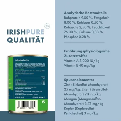Irish Pure Hunde-Nassfutter Adult – Atlantik-Lachs mit Gemüse Irish Pure Hunde-Nassfutter Adult – Atlantik-Lachs mit Gemüse