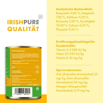 Irish Pure Hunde-Nassfutter Adult – Irisches Huhn mit Gemüse