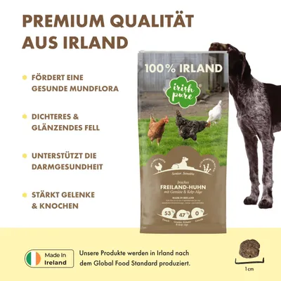 Irish Pure Hunde Senior Trockenfutter, Huhn mit Gemüse & Kelp-Alge Irish Pure Hunde Senior Trockenfutter, Huhn mit Gemüse & Kelp-Alge