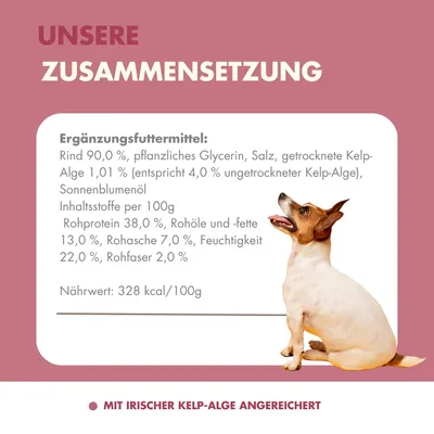 Irish Pure Rinder-Leckerli – Premium Snack mit Kelp-Alge Irish Pure Rinder-Leckerli – Premium Snack mit Kelp-Alge