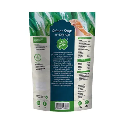 Irish Pure Lachs-Strips – Premium Fischsnack mit Omega-3 & Kelp-Alge Irish Pure Lachs-Strips – Premium Fischsnack mit Omega-3 & Kelp-Alge