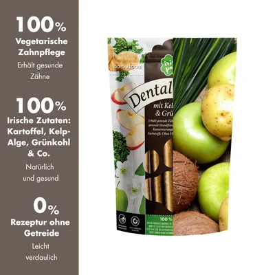 100% Veggie, Dental-Snack mit Kelp-Alge & Grünkohl 100% Veggie, Dental-Snack mit Kelp-Alge & Grünkohl