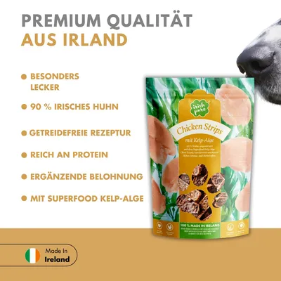 Irish Pure Hähnchen-Strips – Premium Hundeleckerli mit Kelp-Alge Irish Pure Hähnchen-Strips – Premium Hundeleckerli mit Kelp-Alge