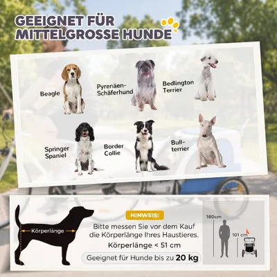 PawHut Hundeanhänger