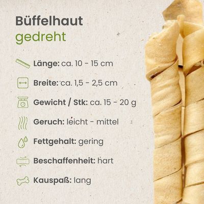 Kauartikel.com Büffel-Haut, gedreht