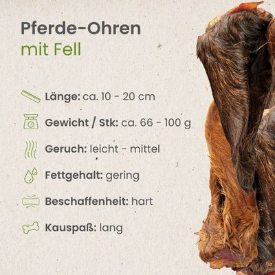 Kauartikel.com Pferde-Ohren mit Fell