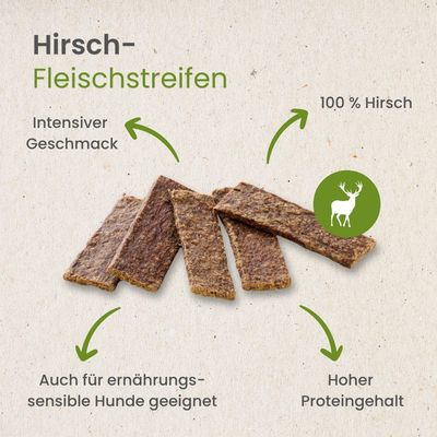 Kauartikel.com Hirsch-Fleischstreifen