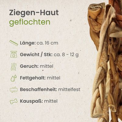 Kauartikel.com Ziegen-Haut, geflochten