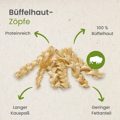 Kauartikel.com Büffelhaut-Zöpfe
