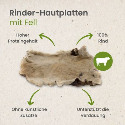 Kauartikel.com Rinder-Hautplatten mit Fell