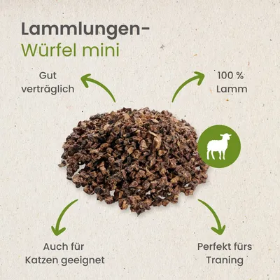 Kauartikel.com Lamm-Lungenwürfel, Mini Kauartikel.com Lamm-Lungenwürfel, Mini