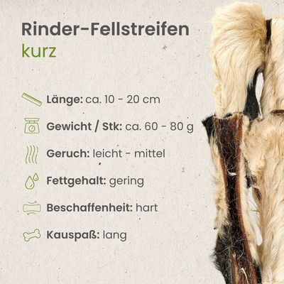 Kauartikel.com Rinder-Fellstreifen, kurz