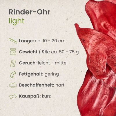 Kauartikel.com Rinder-Ohren, light