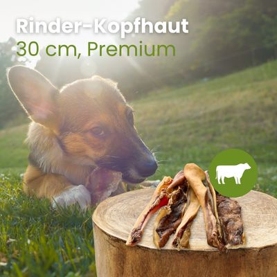 Kauartikel.com Rinder-Kopfhaut 30cm Premium