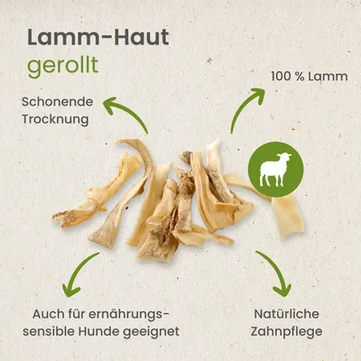Kauartikel.com Lamm-Haut, gerollt