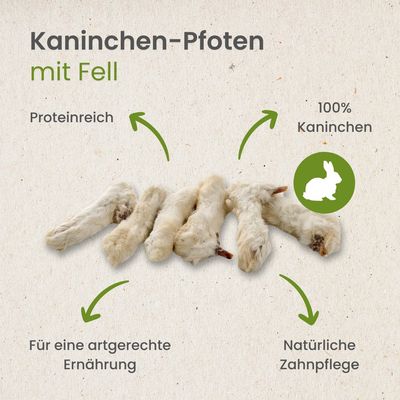Kauartikel.com Kaninchen-Pfoten mit Fell