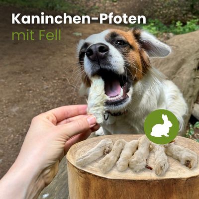 Kauartikel.com Kaninchen-Pfoten mit Fell