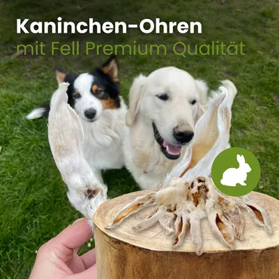 Kauartikel.com Kaninchen-Ohren mit Fell Premium Qualität Kauartikel.com Kaninchen-Ohren mit Fell Premium Qualität