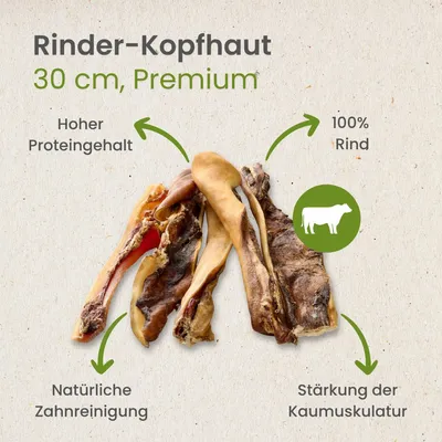 Kauartikel.com Rinder-Kopfhaut 30cm Premium