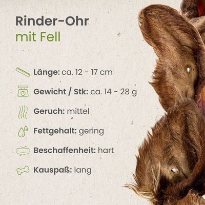 Kauartikel.com Rinder-Ohr mit Fell