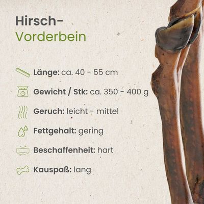 Kauartikel.com Hirsch-Vorderbein