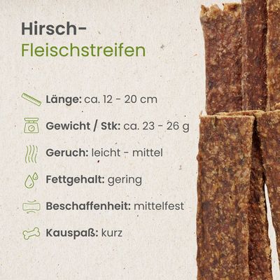Kauartikel.com Hirsch-Fleischstreifen