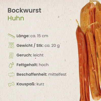 Kauartikel.com Bockwurst Huhn Kauartikel.com Bockwurst Huhn