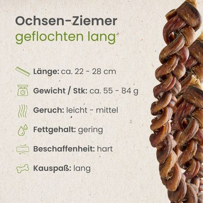 Kauartikel.com Ochsen-Ziemer, geflochten lang