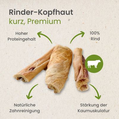 Kauartikel.com Rinder-Kopfhaut, kurz Premium