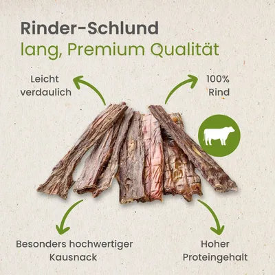 Kauartikel.com Rinder-Schlund, lang Premium Qualität Kauartikel.com Rinder-Schlund, lang Premium Qualität