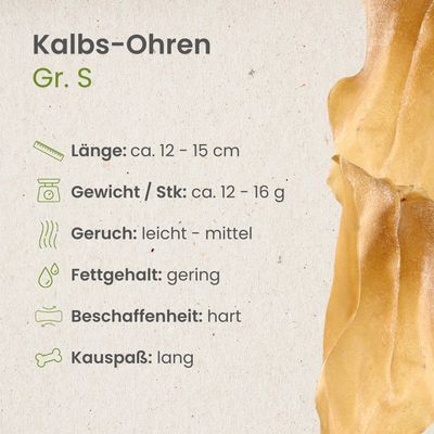 Kauartikel.com Kalbs-Ohren Gr. S