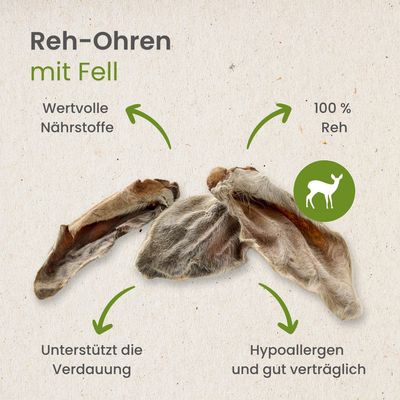 Kauartikel.com Reh-Ohren mit Fell