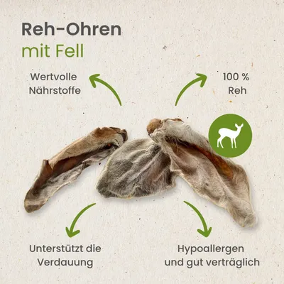 Kauartikel.com Reh-Ohren mit Fell