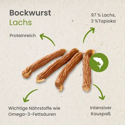 Kauartikel.com Bockwurst-Lachs